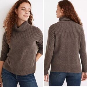 Madewell Oversized Wool Hickory Turtleneck Pullover Sweater Women’s Size XXS